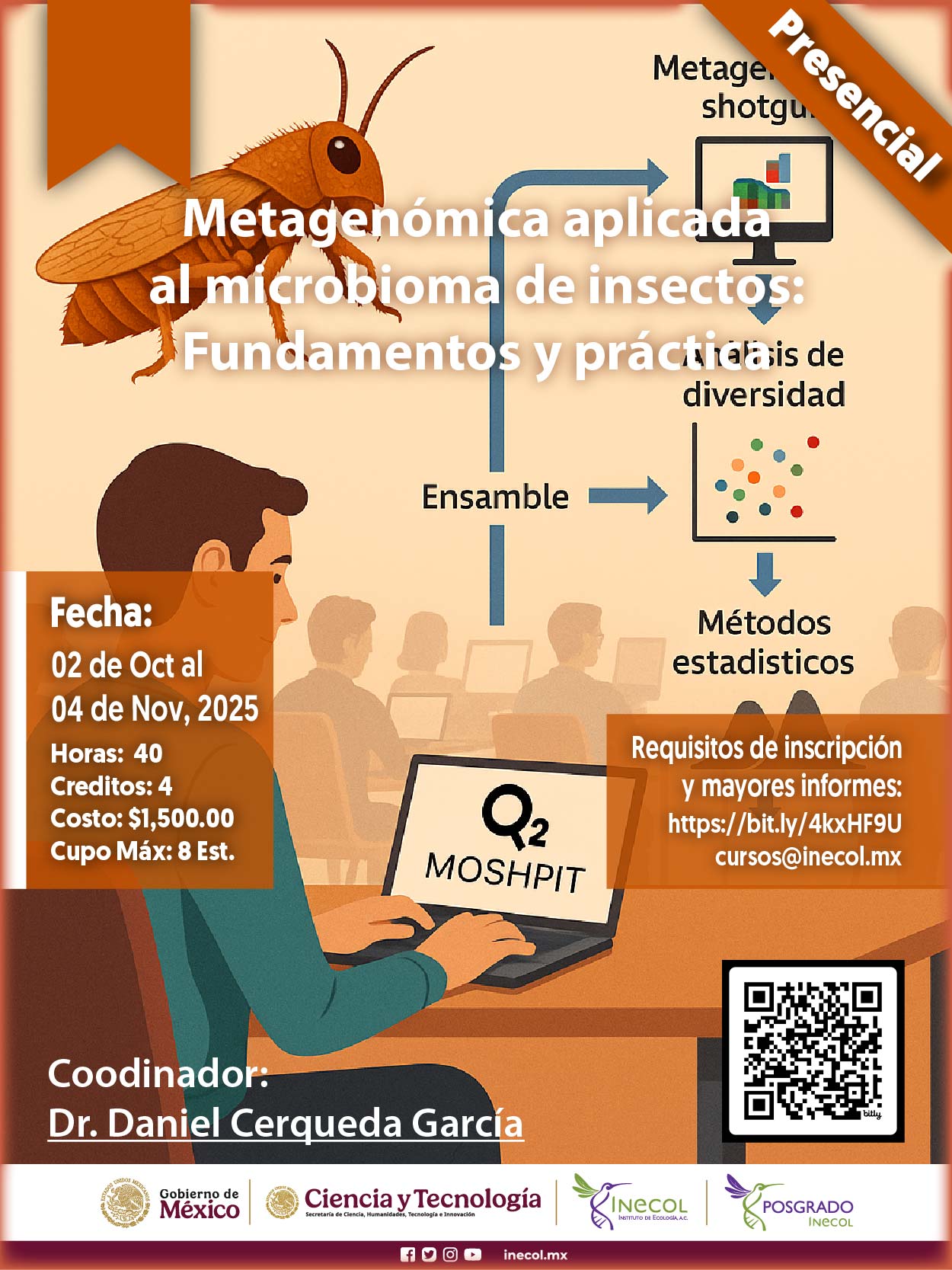 Metagenómica aplicada al microbioma de insectos: Fundamentos y práctica